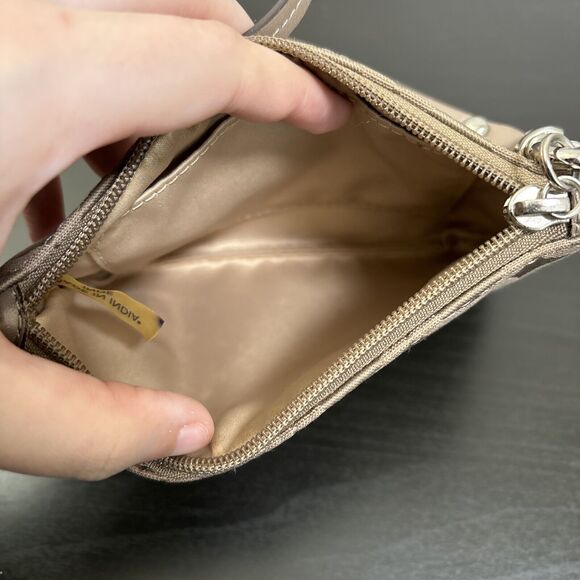 Coach Wristlet‎ Signature Taupe Op Art Small Logo Pattern READ - Picture 8 of 13